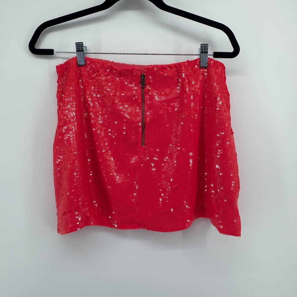 ALICE + OLIVIA Rubi Sequined Miniskirt Size 8 NWT $375 Barbie Mini Hot Pink - Picture 3 of 8